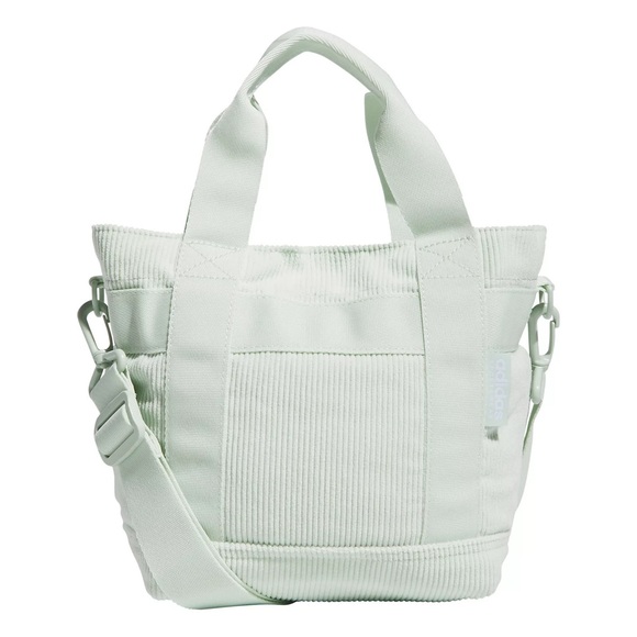 Adidas Corduroy Linen Green Mini Tote Bag/ Crossbody NWT - Picture 4 of 9